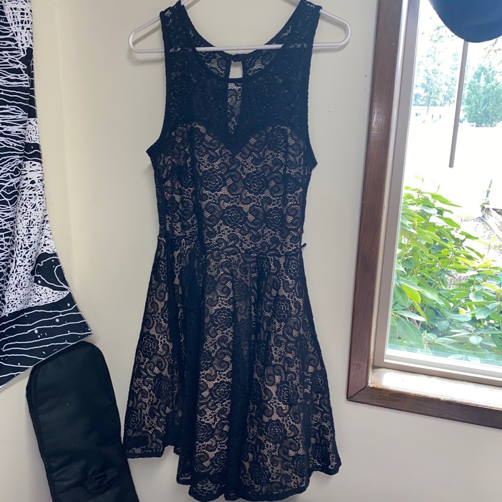 Lacy Black Evening Dress